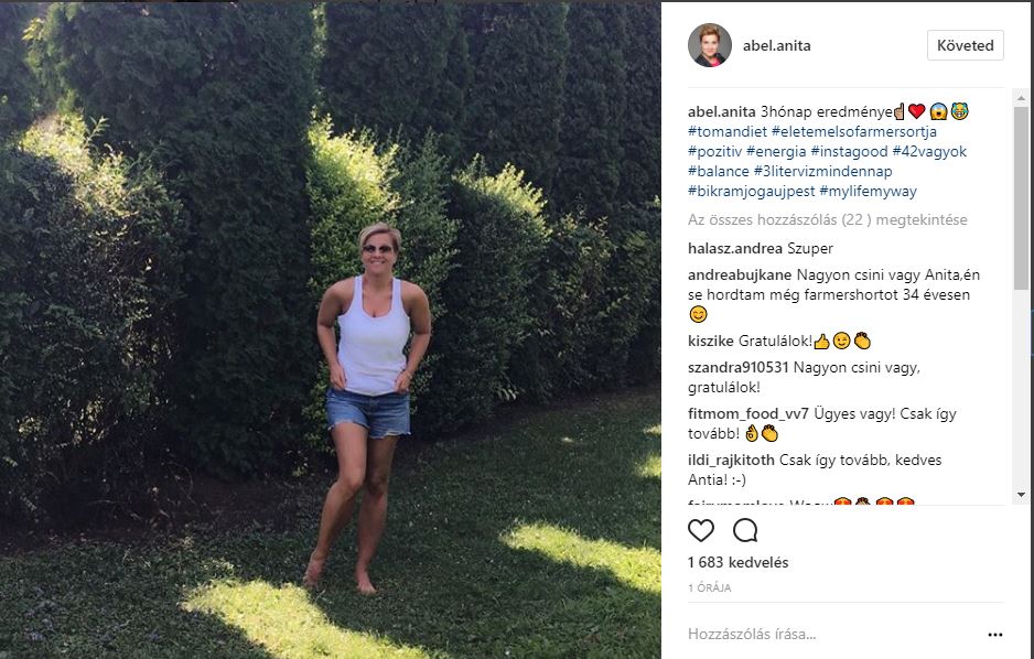 Ábel Anita élete első farmersotjában