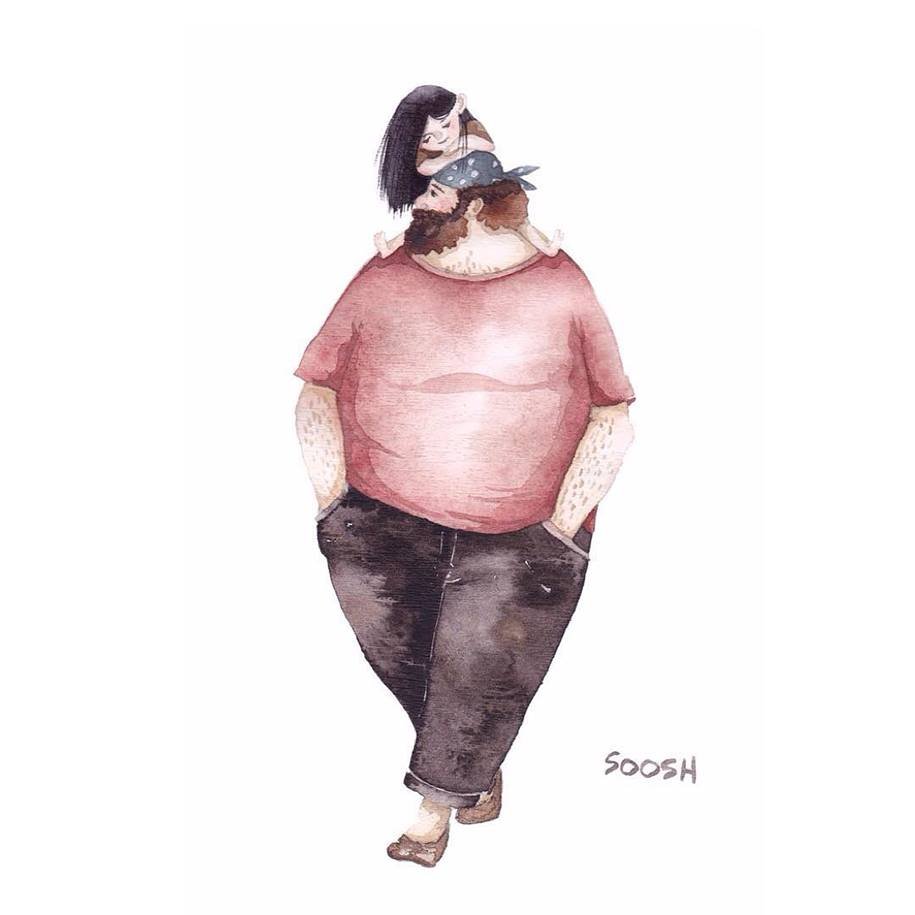 Megható illusztrációk az apa-lánya kötelékről