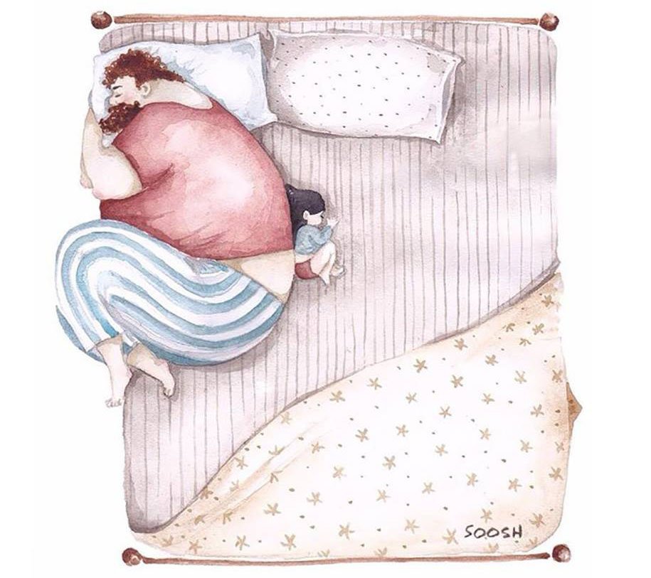 Megható illusztrációk az apa-lánya kötelékről