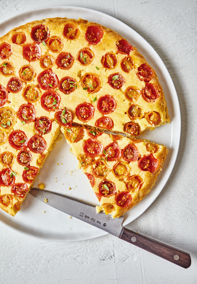 Paradicsomos-kukoricás fordított torta