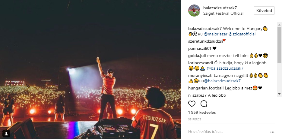 Na kinek a mezében lépett színpadra a Major Lazer sztárja? Na kinek a mezében lépett színpadra a Major Lazer sztárja?