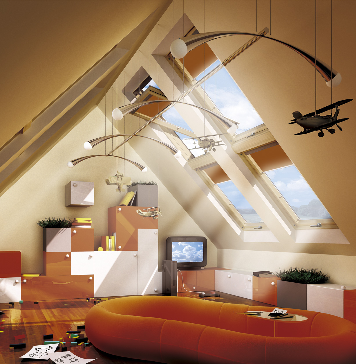 Biztonságos tetőtér a gyermekeinknek.