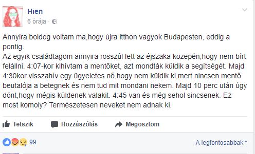 Hiába várt a mentőre Hien, tehetetlen volt a család Hiába várt a mentőre Hien, tehetetlen volt a család