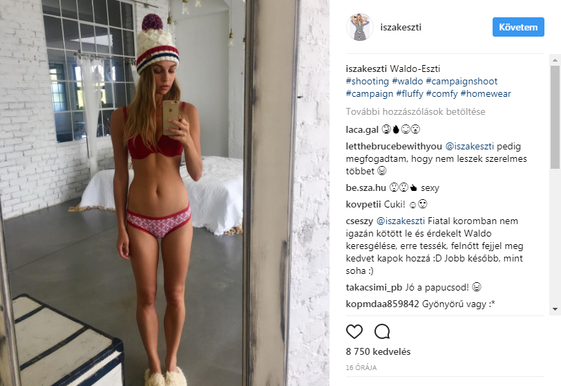 Iszak Eszti fehérneműben mutatta meg elképesztő testét