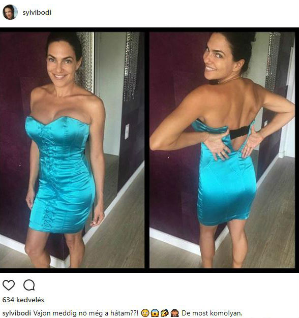 Bódi Sylvi kicsi a ruhája, ez tisztán látszik