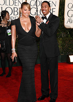 Mariah és Nick Cannon a Golden Globe díjátadáson