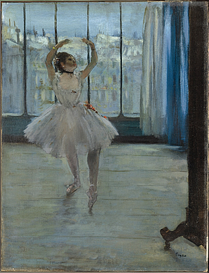  Edgar Degas - Fényképésznek modellt álló táncosnő , 1875 The State Pushkin Museum of Fine Arts, Moscow