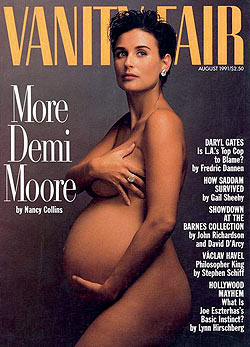 A Demi Moore-t ábrázoló címlapfotója 1991-ben igazi merészség volt