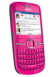 Nokia C3 pink színben