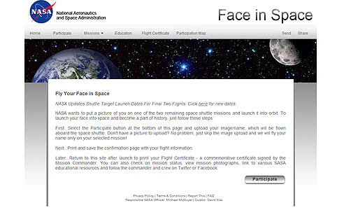 NASA Face in Space