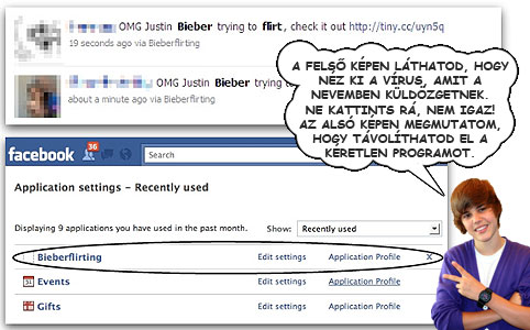 Justin Bieber vírusként támad a Facebookon