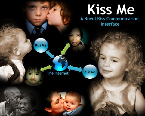 Csókolózás műszájjal, neten keresztül