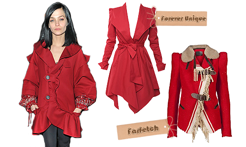 A sztárok téli kedvence: a piros kabát 