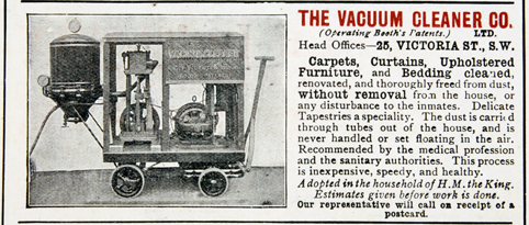 1906 - A The Vacuum Cleaner Company hírdetése