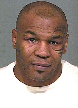 Tyson a rendőrségi fotón