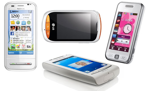 Samsung GT-S5230 Star, LG Wink Style T310, Nokia C6-00, Sony Ericsson Xperia X8