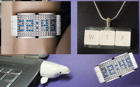 capitolagirl - WITF necklace, hemingwayfun - Beluga Whale USB Flash Drive, Swarovski D:Light karóra