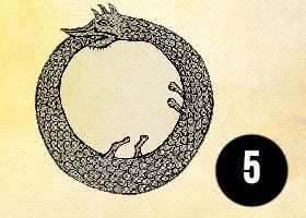 saját farkába harapó kígyó szimbólum