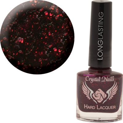 Crystal Nails Liquid Crystal körömlakk 408 - 8 ml, Ragyogó ibolya, csillámos lila
