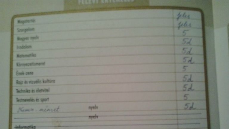 bizonyítvány, iskola, gyerek