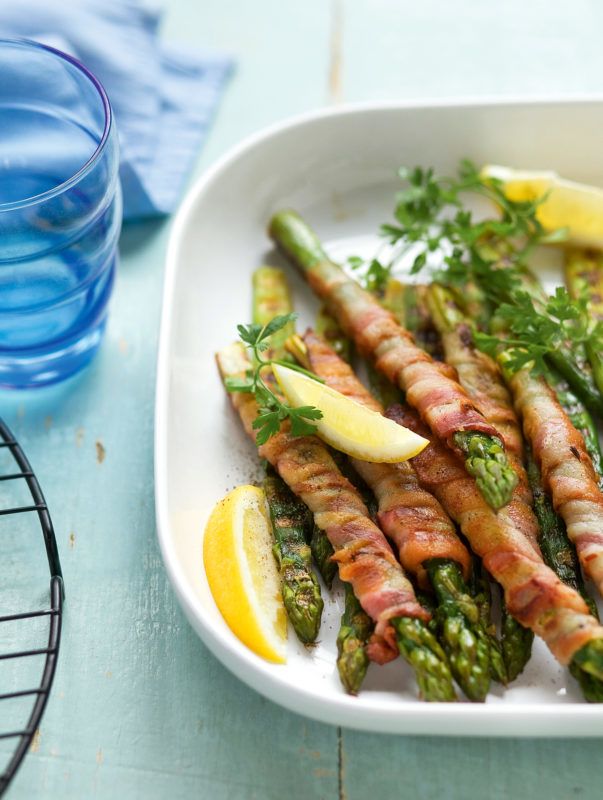 baconbe tekert sparga recept