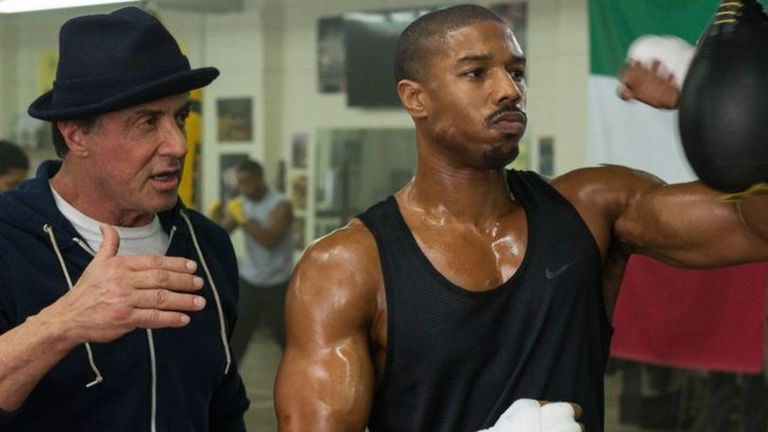 Sylvester Stallone és Michael B. Jordan a Creed - Apollo fia című filmben (forrás: Fórum Hungary)