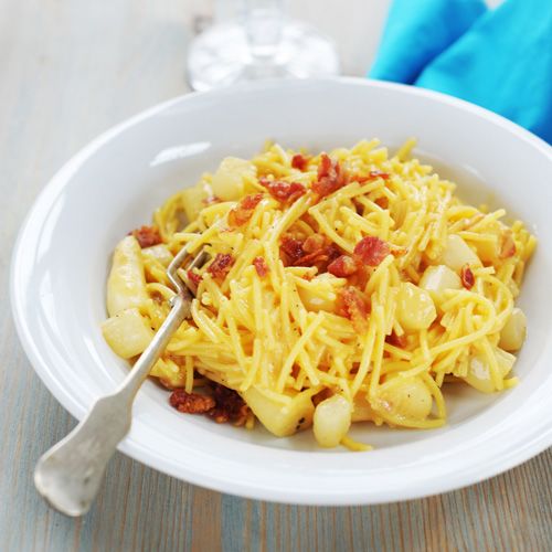 spargacarbonara tészta recept