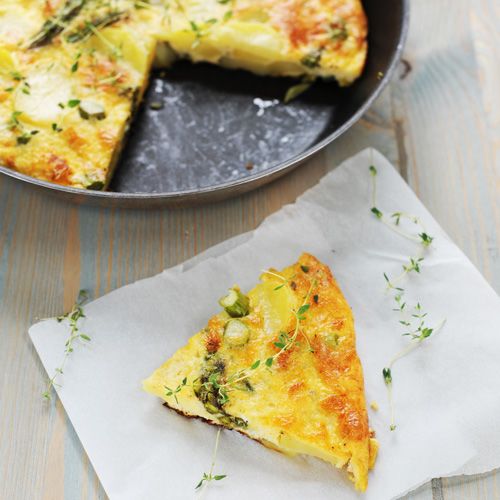 spargafrittata recept tojás