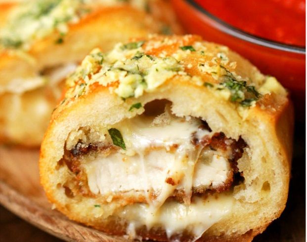 csirkes mozzarellas bagett recept