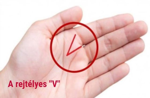szívvonal tenyérjóslás V betű