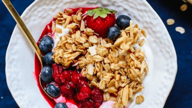 reggeli, granola, hétvégi menü, lecsó