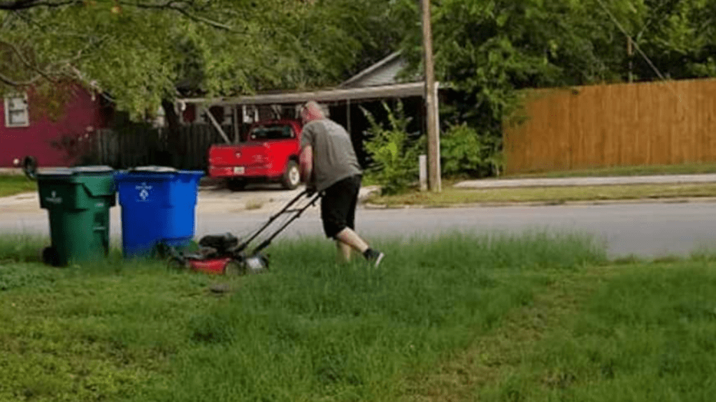 fűnyírás apa válás