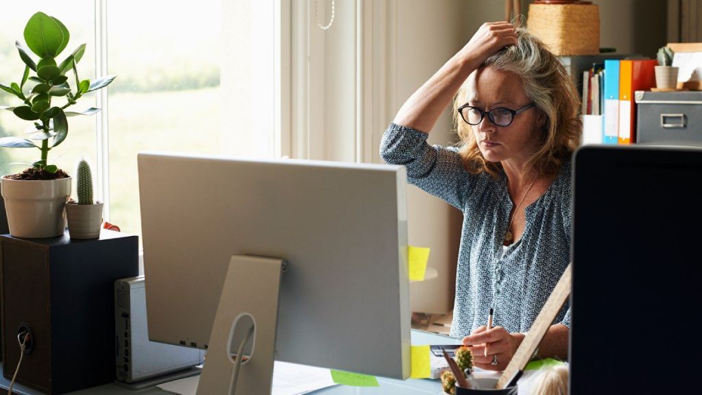 stresszes nő