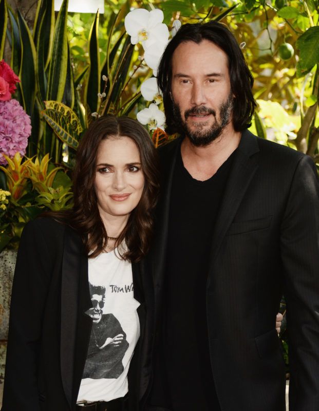Winona Ryder és Keanu Reeves a Végállomás: esküvő c. film bemutatóján (Fotó: Amanda Edwards/WireImage)