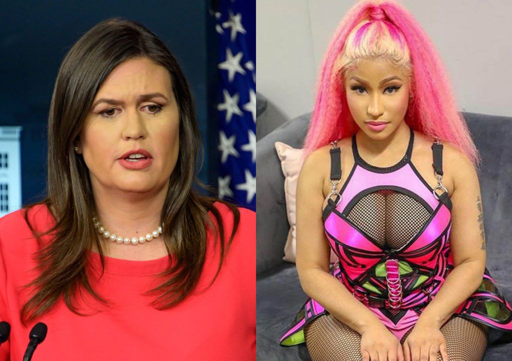 Sarah Huckabee Sanders és Nicki Minaj (Fotó: Profimedia)