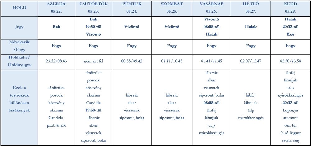 heti holdhoroszkóp 2019. május 22-28.