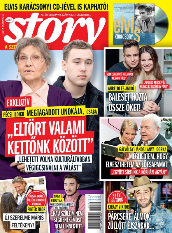 Ildikó és unokája, Csaba a Story címlapján