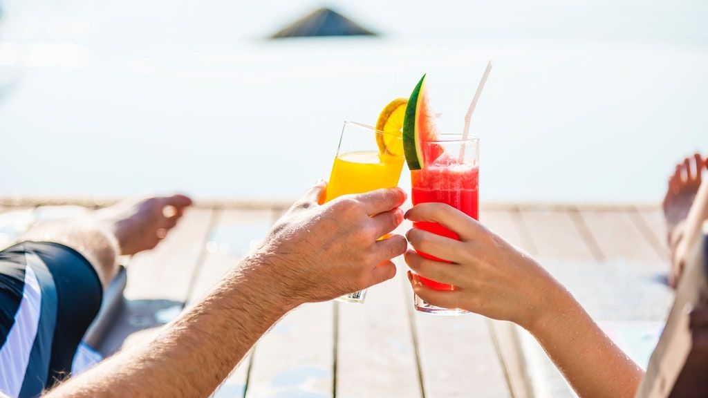 felnőtt, vakáció, kettesben, tengerpart