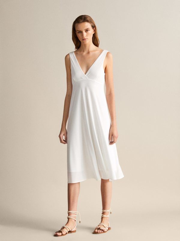 Massimo Dutti hófehér midiruha