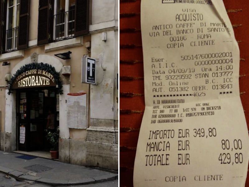 túlszámlázás róma