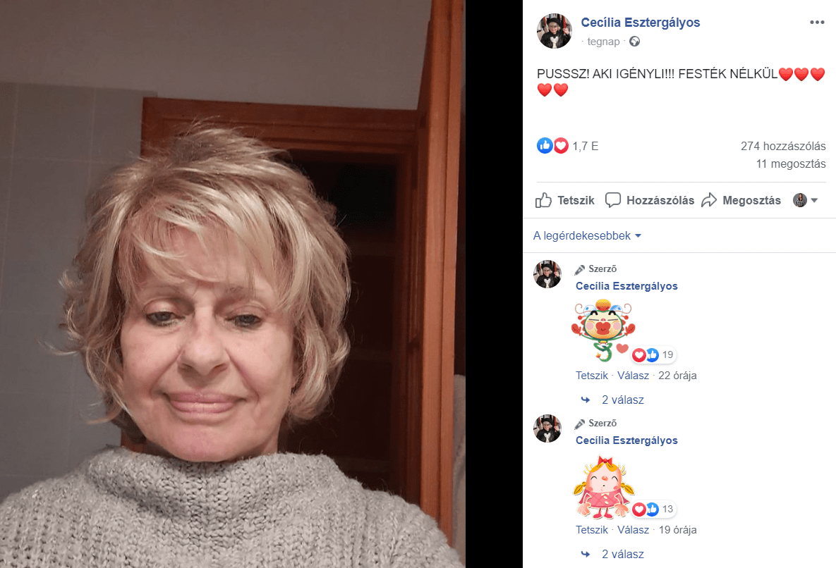 A 77 éves Esztergályos Cecília smink nélküli fotója nagy sikert aratott