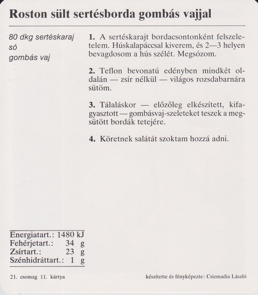 Aki soha életében nem főzött, az is ismeri ezeket a kártyákat