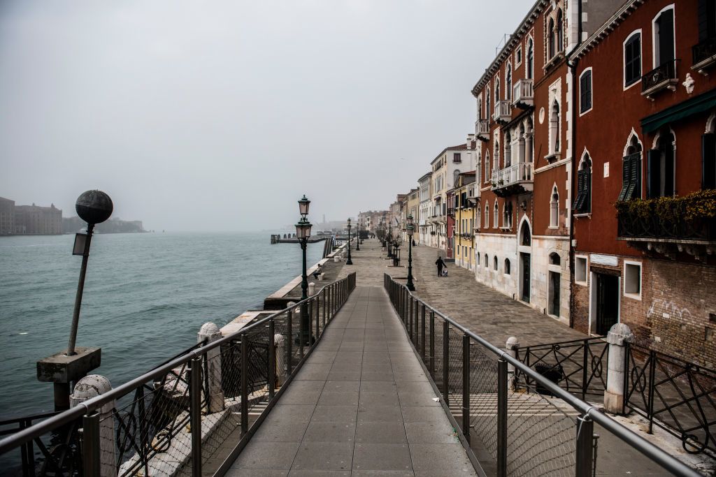 Csendes, üres már Velence is a karantén idején