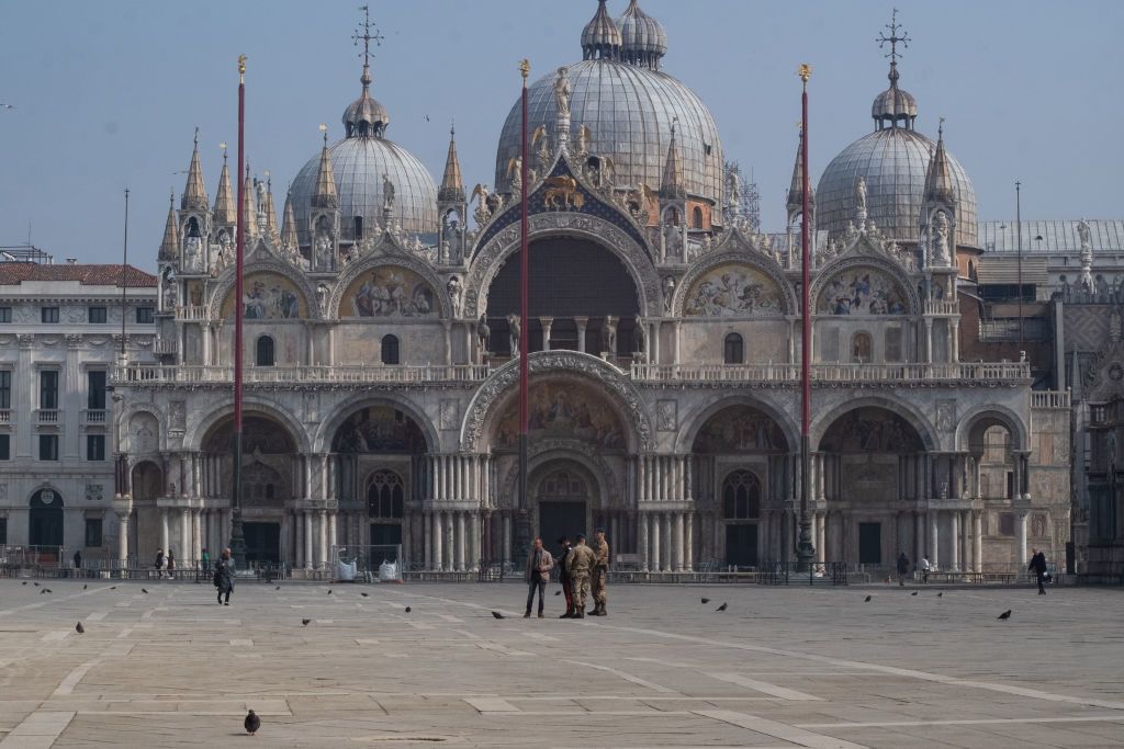 Velence Szent Márk tér a karantén idején