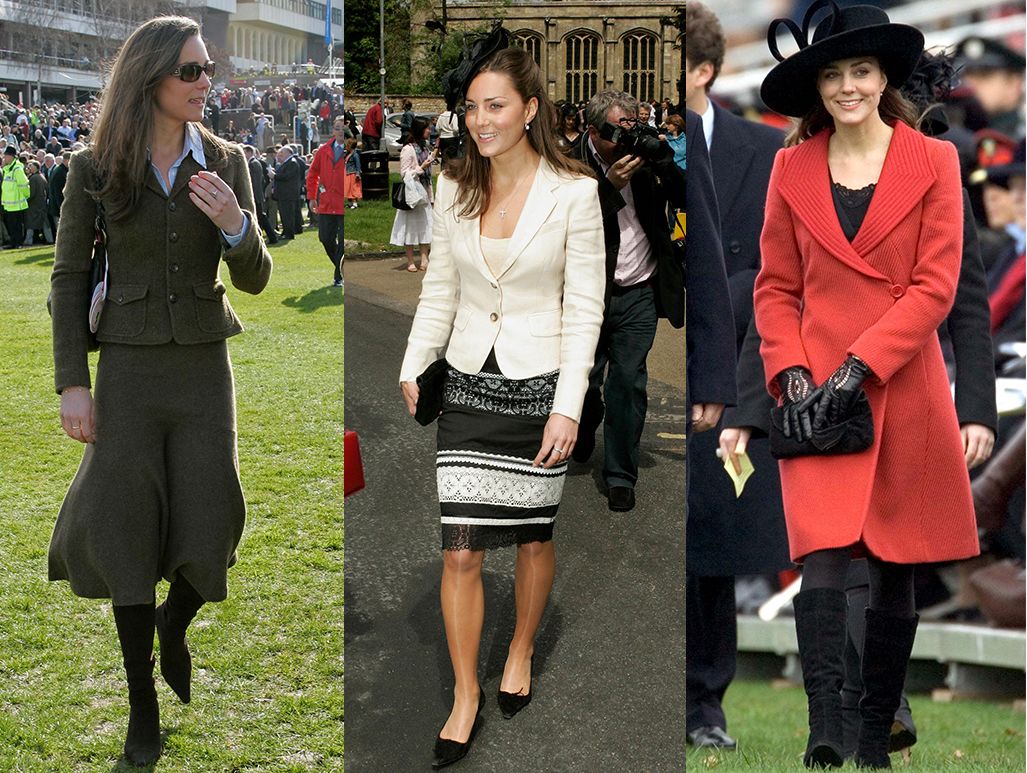 Katalin hercegné huszonévesen: húsz évet simán öregítettek rajta elegáns ruhái. (Fotók: Indigo/Getty Images, Mark Cuthbert/UK Press via Getty Images, Anwar Hussein Collection/ROTA/FilmMagic)