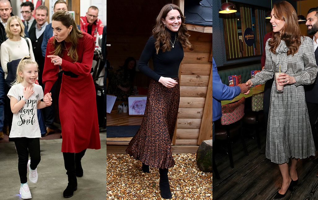 Az elmúlt hetek termése: mindhárom fotón Zara ruhában látható a hercegné. (Fotók: Rowan Griffiths - WPA Pool/ Getty Images, Geoff Caddick - WPA POOL/Getty Images, Chris Jackson/Getty Images)