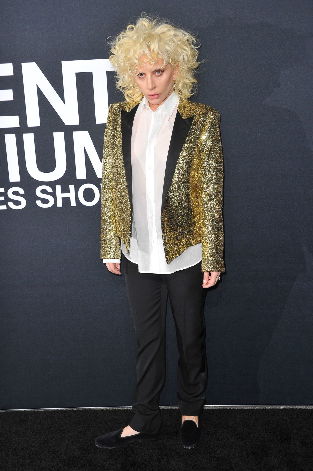 Lady Gaga a Saint Laurent eseményén 2016-ban.