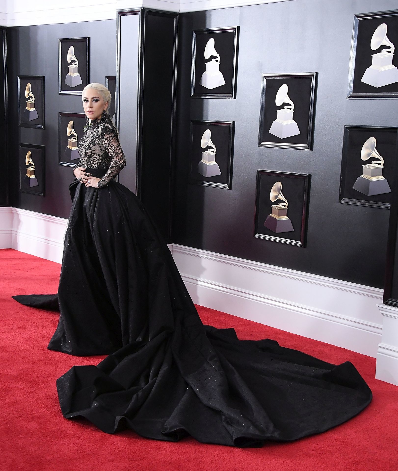Lady Gaga a 2018-as Grammy-gálán (Fotó: Steve Granitz/WireImage)