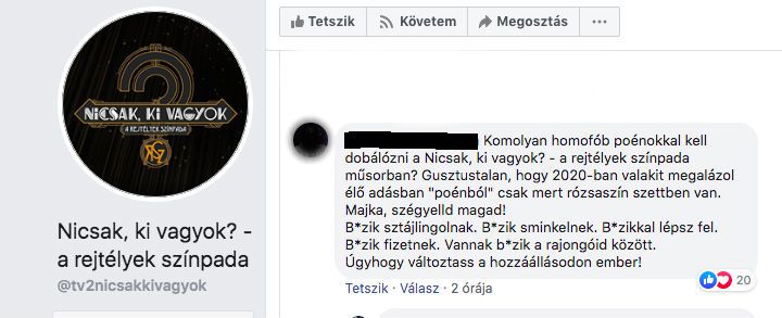 Majka megjegyzését sérelmezték