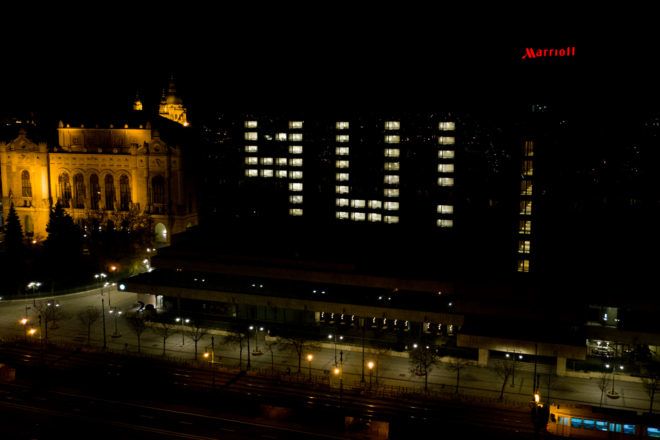 A Marriott is csatlakozott a szolidaritási akcióhoz - Fotó: Lénárd Tamás